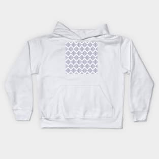 Blue diamond stripes zig zag pattern on white Kids Hoodie